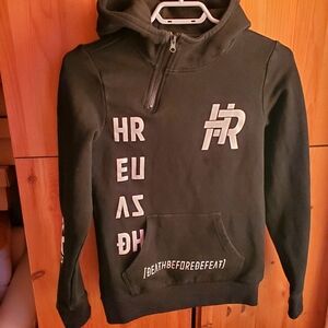 Headrush Unisex Black "Death Before Defeat " Hoodie size XXS